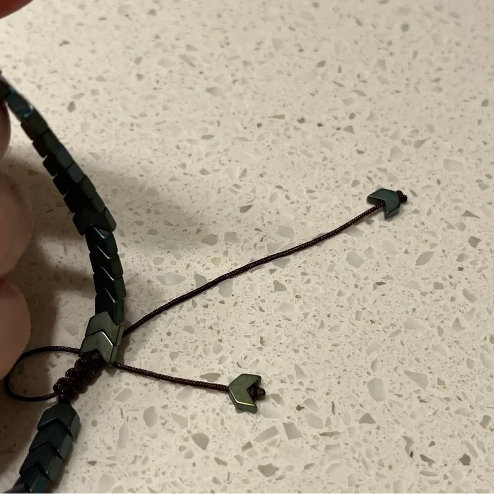 Beaded Irregular Shaped Braided Bracelet